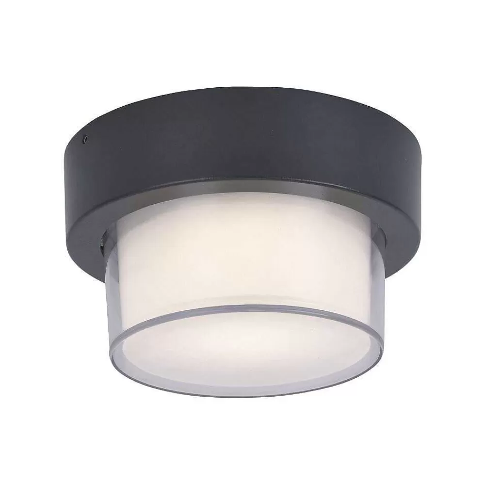 Paul Neuhaus Q-Serie Applique Murale / Plafonnier Paul Neuhaus Q-Erik Led Blanc, 1 Lumiere, Detecteur De Mouvement, Telecommandes, Changeur De Couleurs
