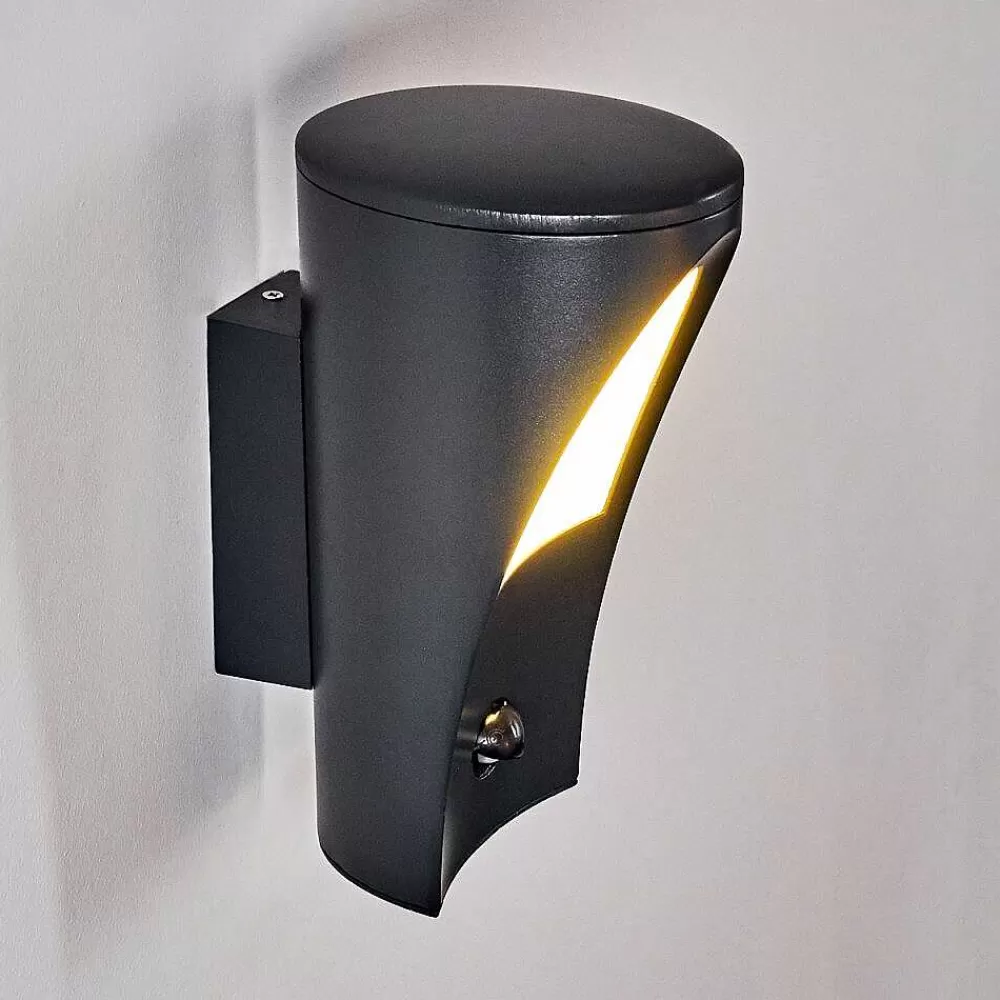 hofstein Applique Murale D'Exterieur Aria Anthracite, 1 Lumiere, Detecteur De Mouvement