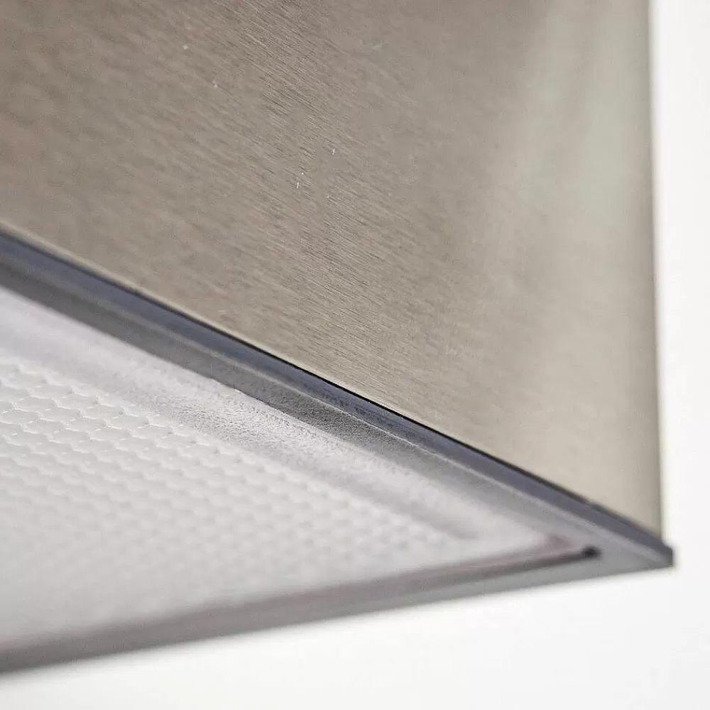 hofstein Applique Murale D'Exterieur Attu Led Nickel Mat, 1 Lumiere, Detecteur De Mouvement
