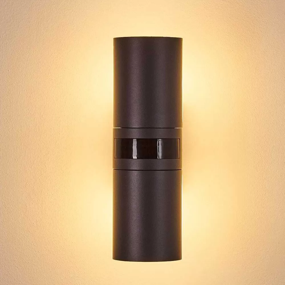 hofstein Applique Murale D'Exterieur Baulund Led Anthracite, 1 Lumiere, Detecteur De Mouvement