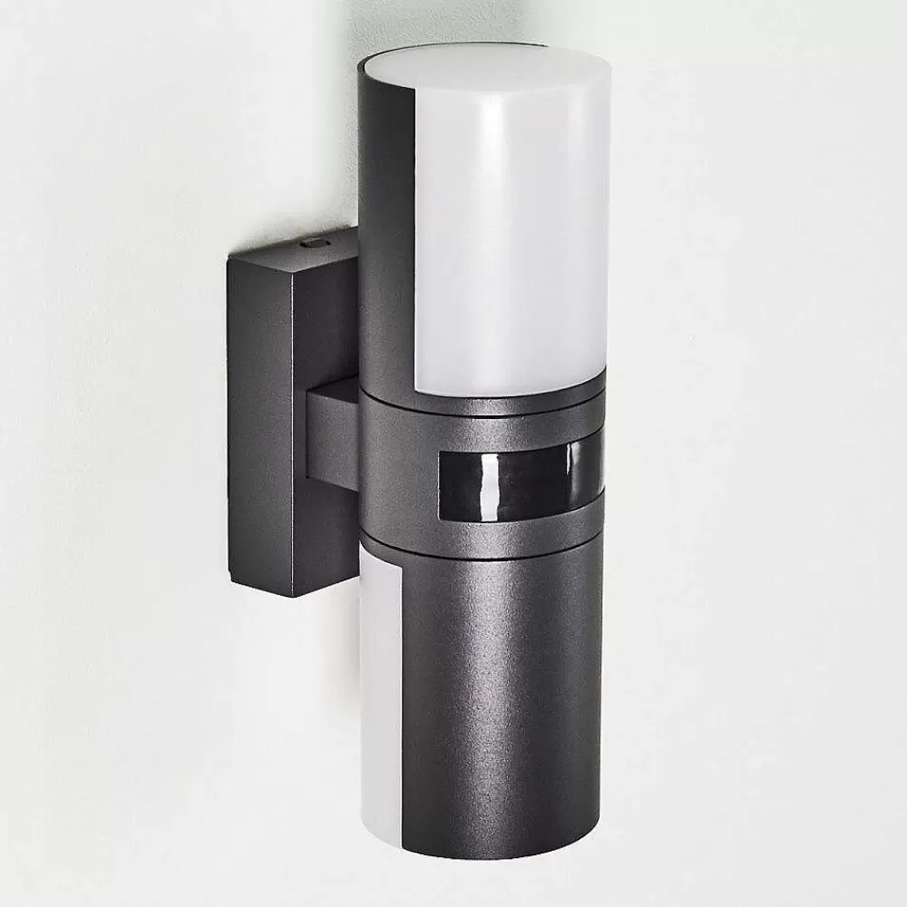 hofstein Applique Murale D'Exterieur Baulund Led Anthracite, 1 Lumiere, Detecteur De Mouvement
