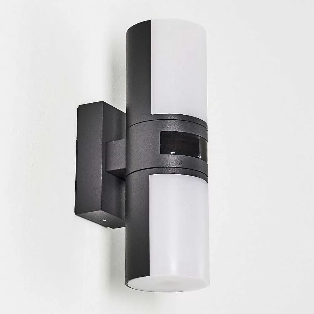hofstein Applique Murale D'Exterieur Baulund Led Anthracite, 1 Lumiere, Detecteur De Mouvement