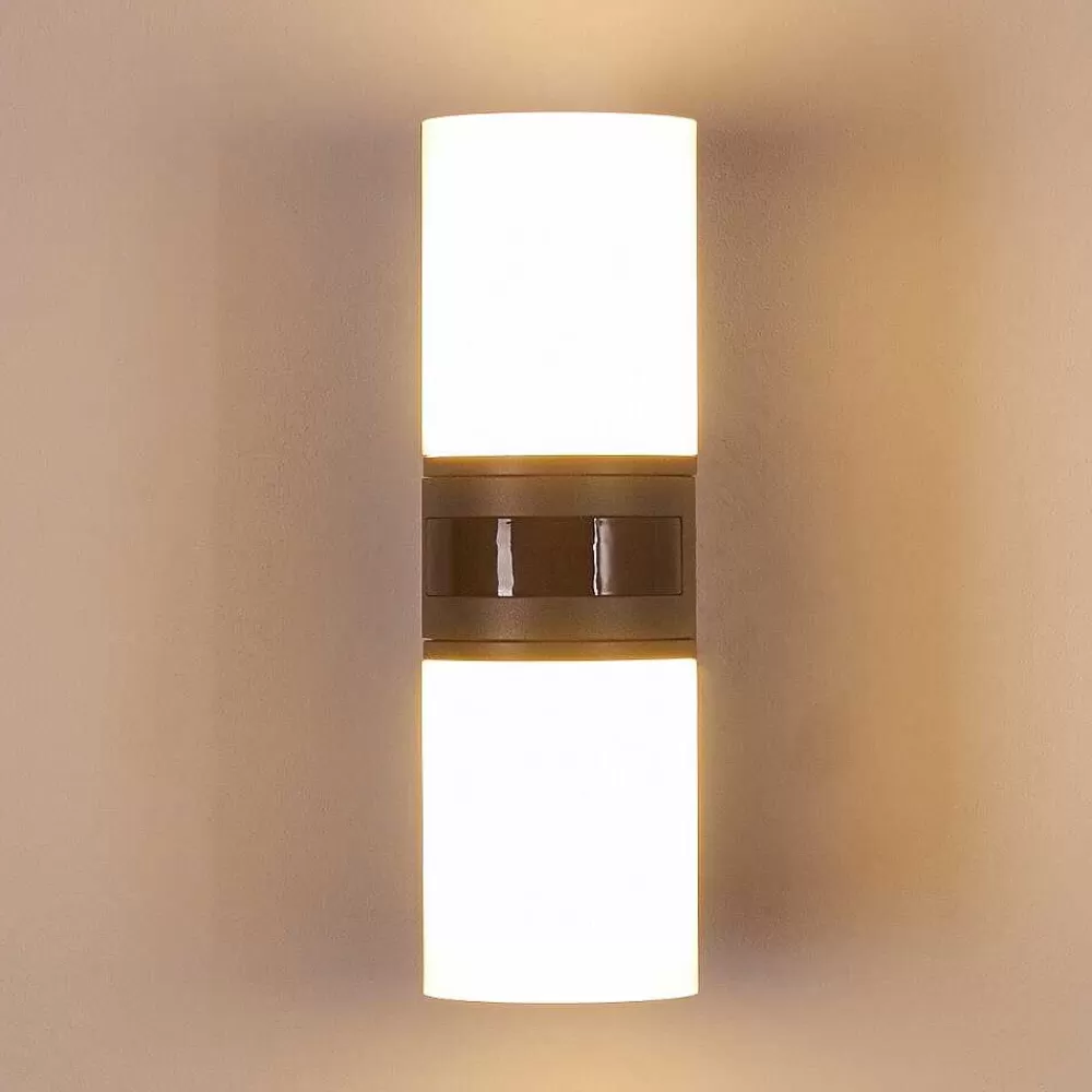 hofstein Applique Murale D'Exterieur Baulund Led Anthracite, 1 Lumiere, Detecteur De Mouvement