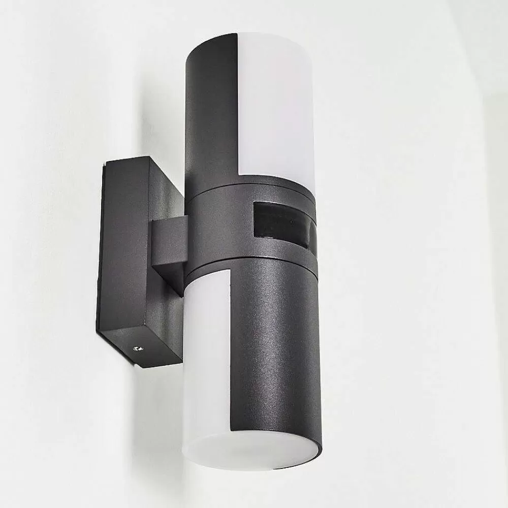 hofstein Applique Murale D'Exterieur Baulund Led Anthracite, 1 Lumiere, Detecteur De Mouvement