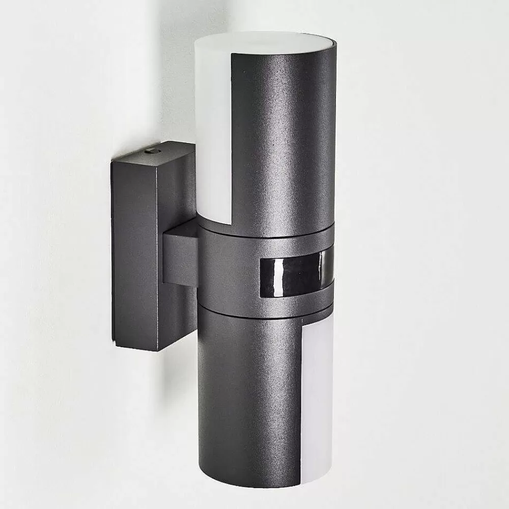 hofstein Applique Murale D'Exterieur Baulund Led Anthracite, 1 Lumiere, Detecteur De Mouvement