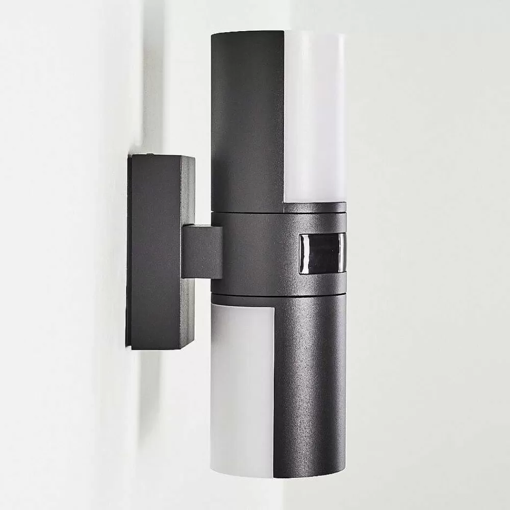 hofstein Applique Murale D'Exterieur Baulund Led Anthracite, 1 Lumiere, Detecteur De Mouvement