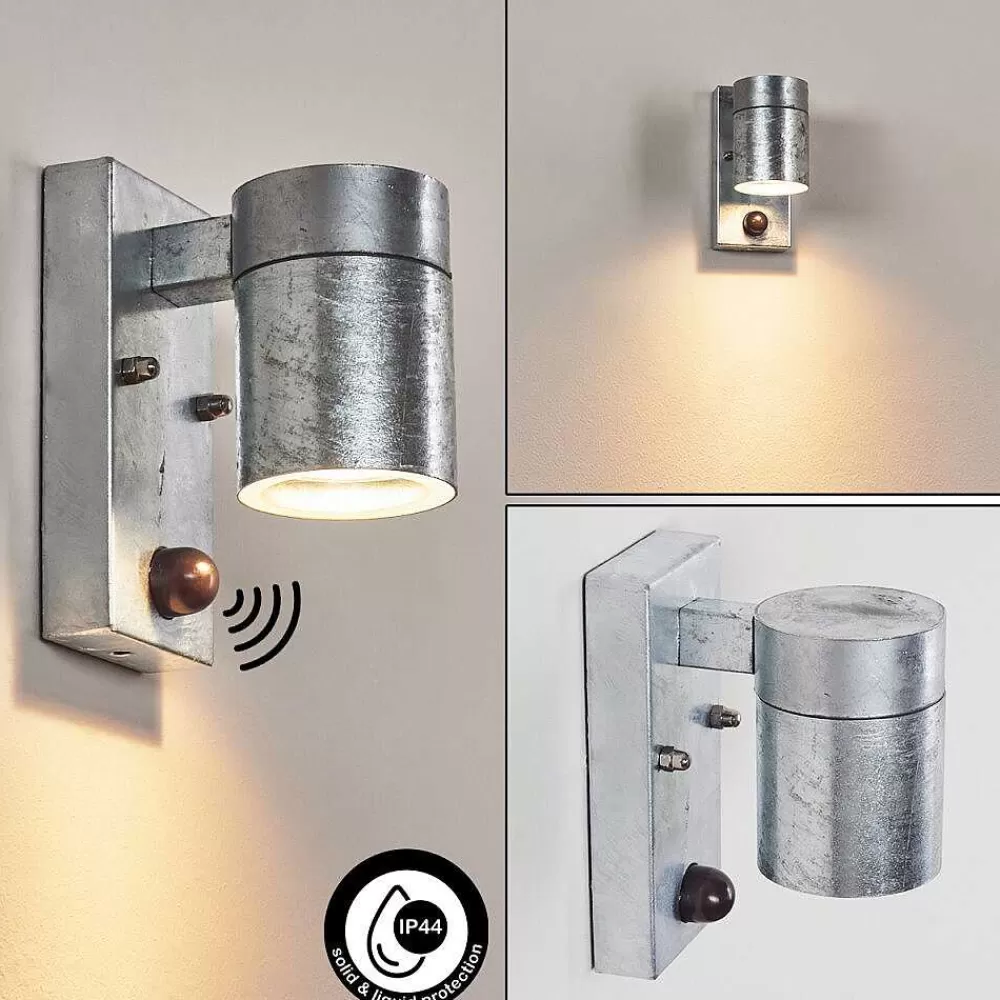 hofstein Applique Murale D'Exterieur Bessiebelle Zingue, 1 Lumiere, Detecteur De Mouvement