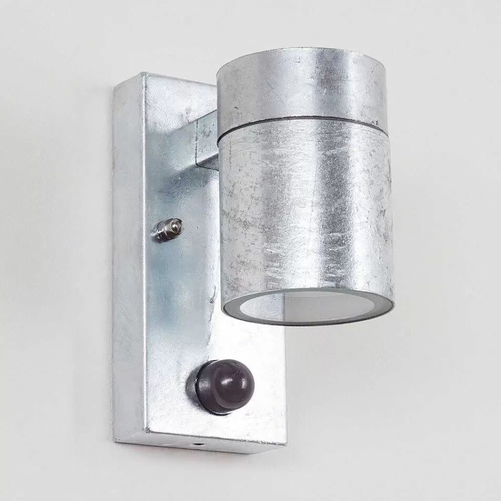 hofstein Applique Murale D'Exterieur Bessiebelle Zingue, 1 Lumiere, Detecteur De Mouvement