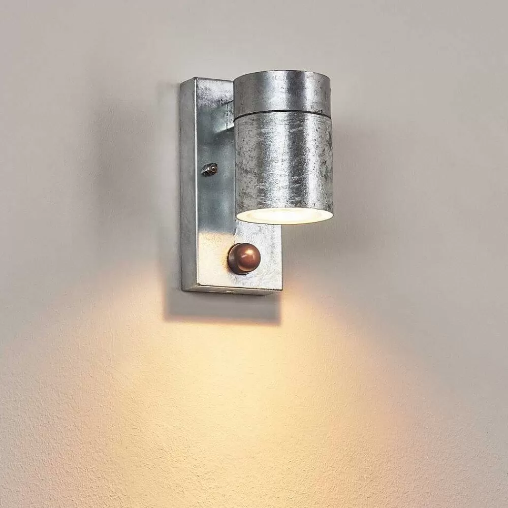 hofstein Applique Murale D'Exterieur Bessiebelle Zingue, 1 Lumiere, Detecteur De Mouvement