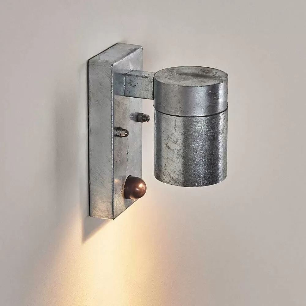 hofstein Applique Murale D'Exterieur Bessiebelle Zingue, 1 Lumiere, Detecteur De Mouvement