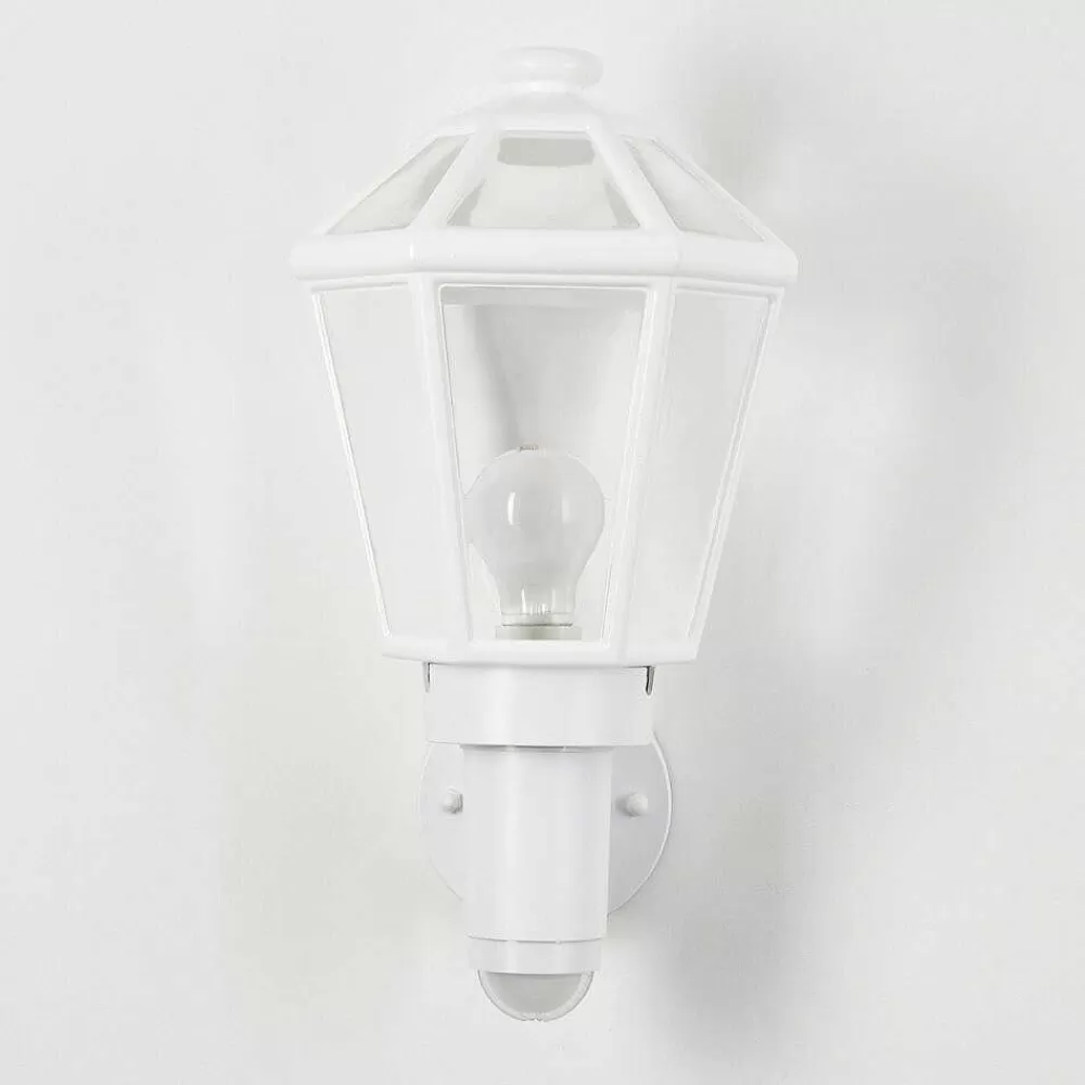 hofstein Applique Murale D'Exterieur Catigny Blanc, 1 Lumiere, Detecteur De Mouvement