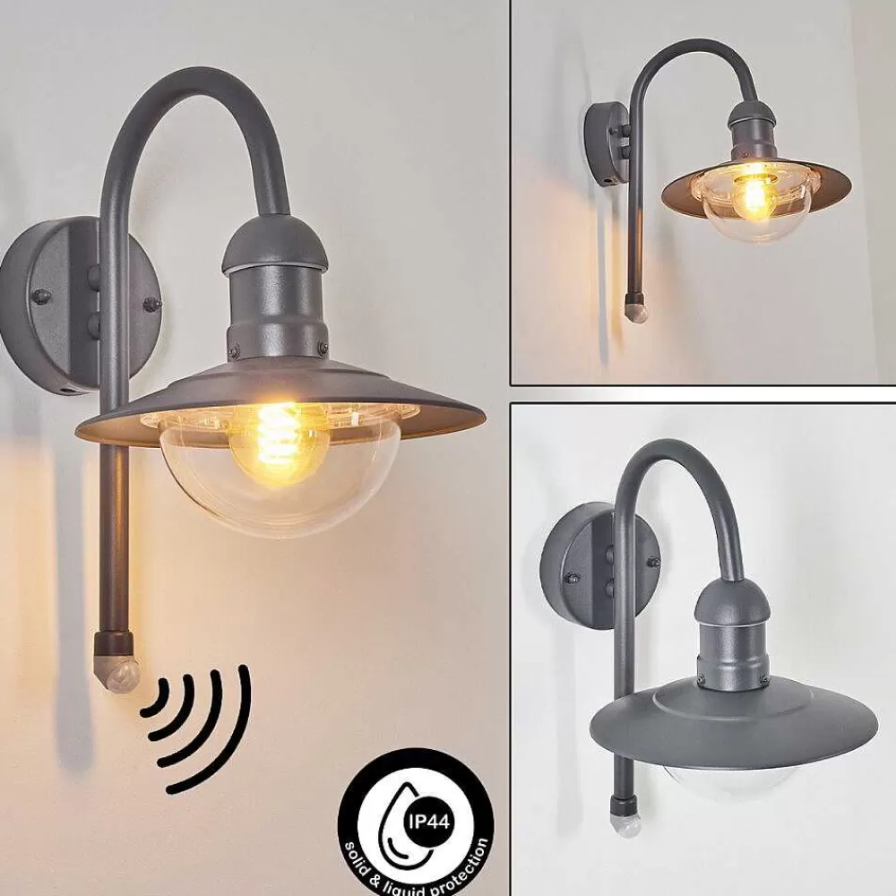 hofstein Applique Murale D'Exterieur Elima Anthracite, 1 Lumiere, Detecteur De Mouvement