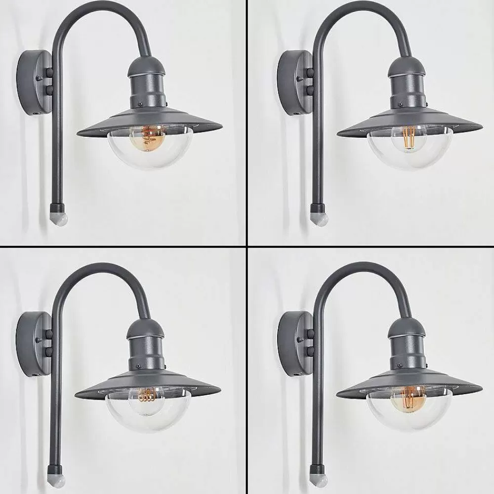 hofstein Applique Murale D'Exterieur Elima Anthracite, 1 Lumiere, Detecteur De Mouvement