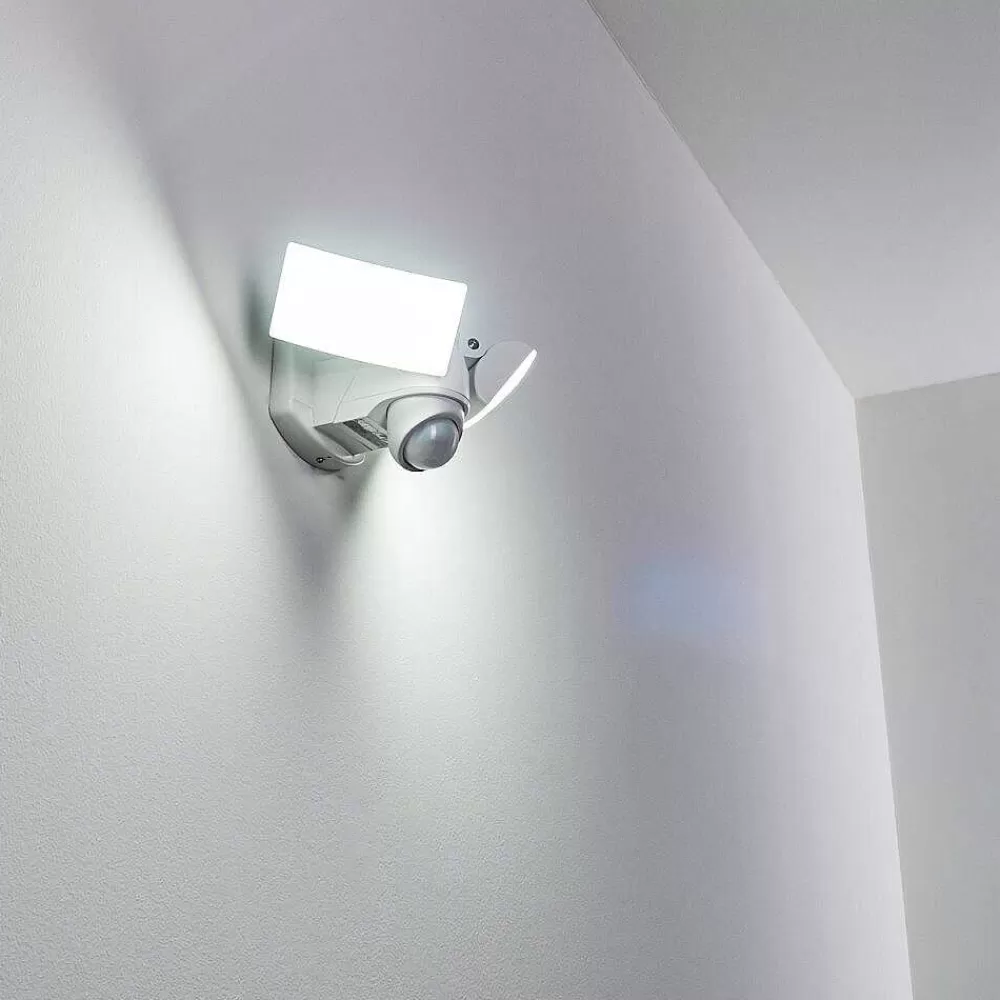 hofstein Applique Murale D'Exterieur Foroyar Led Blanc, 2 Lumieres, Detecteur De Mouvement