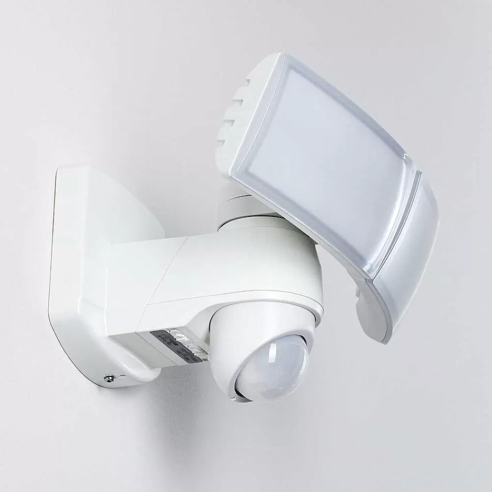 hofstein Applique Murale D'Exterieur Foroyar Led Blanc, 2 Lumieres, Detecteur De Mouvement