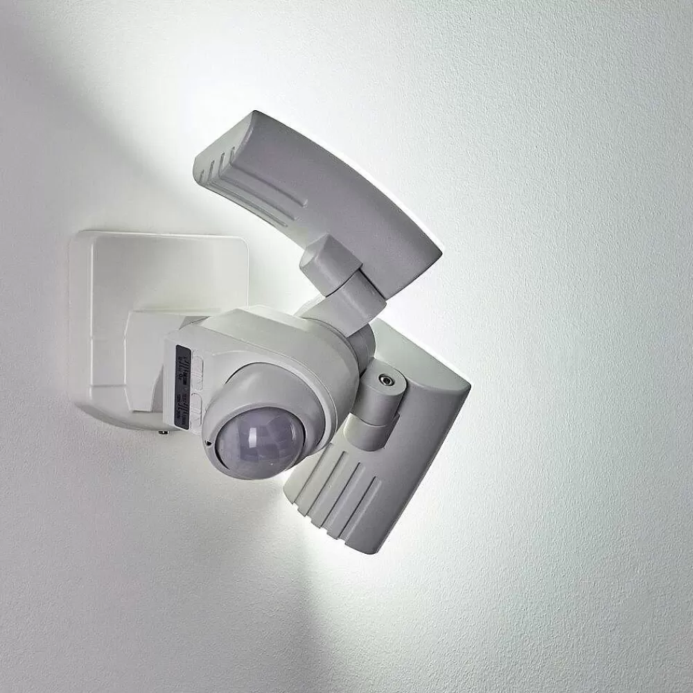hofstein Applique Murale D'Exterieur Foroyar Led Blanc, 2 Lumieres, Detecteur De Mouvement