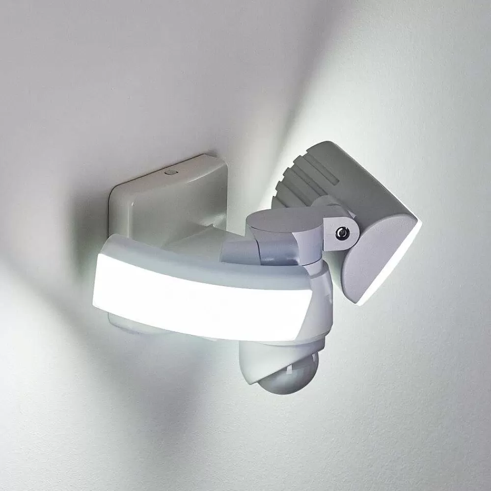 hofstein Applique Murale D'Exterieur Foroyar Led Blanc, 2 Lumieres, Detecteur De Mouvement