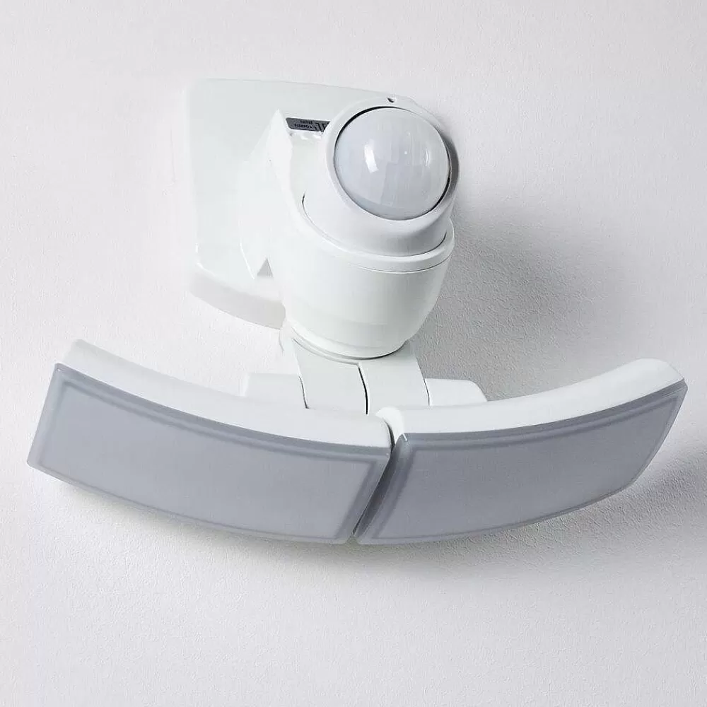 hofstein Applique Murale D'Exterieur Foroyar Led Blanc, 2 Lumieres, Detecteur De Mouvement
