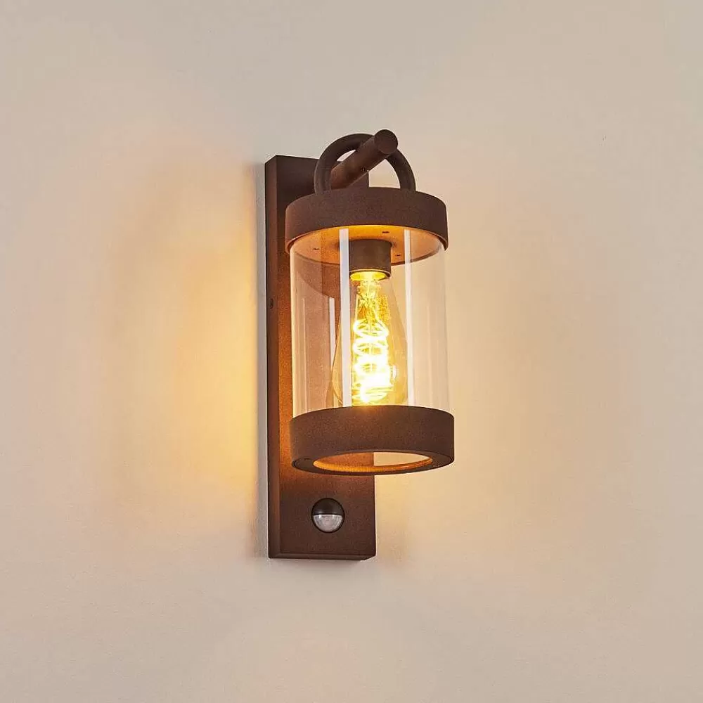 hofstein Applique Murale D'Exterieur Fulham Brun, Rouille, 1 Lumiere, Detecteur De Mouvement