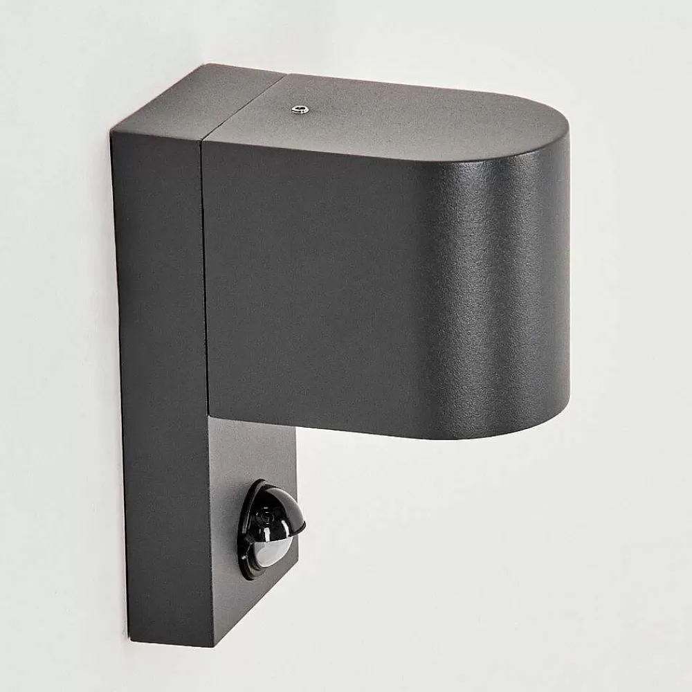 hofstein Applique Murale D'Exterieur Kingstown Anthracite, Transparent, 1 Lumiere, Detecteur De Mouvement