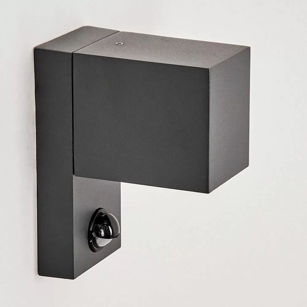 hofstein Applique Murale D'Exterieur Kingstown Anthracite, Transparent, 1 Lumiere, Detecteur De Mouvement