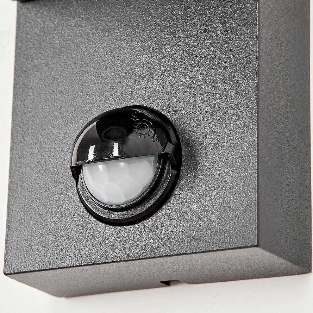 hofstein Applique Murale D'Exterieur Kingstown Anthracite, Transparent, 1 Lumiere, Detecteur De Mouvement