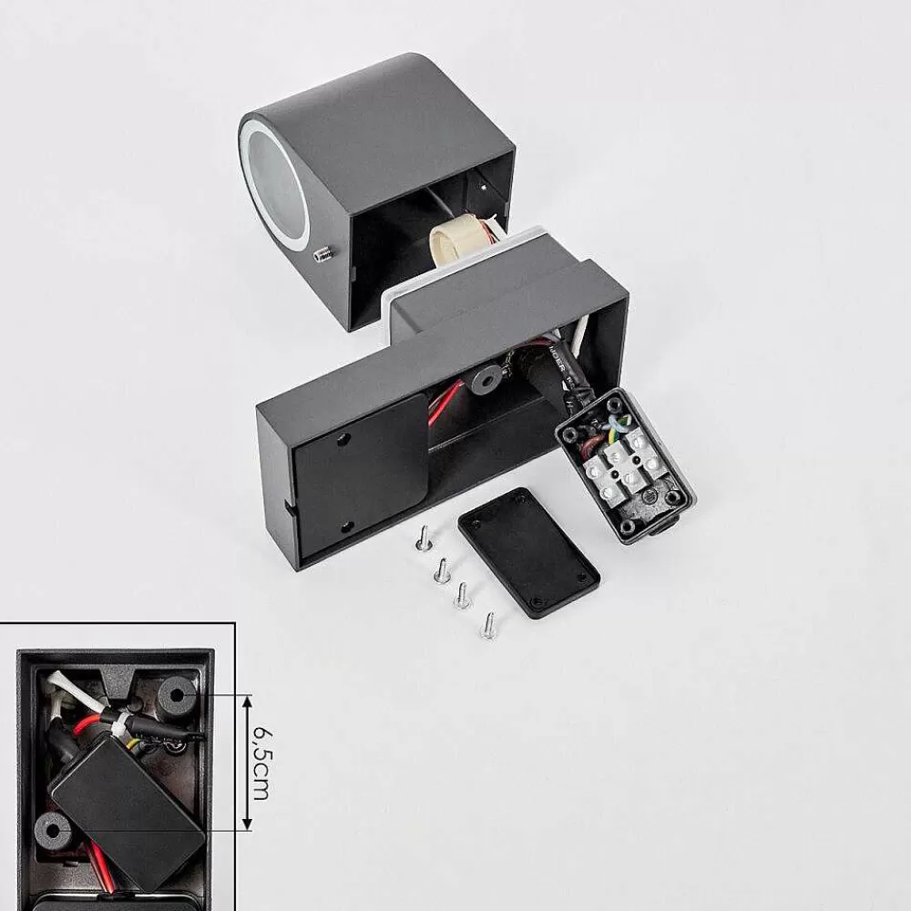 hofstein Applique Murale D'Exterieur Kingstown Anthracite, Transparent, 1 Lumiere, Detecteur De Mouvement