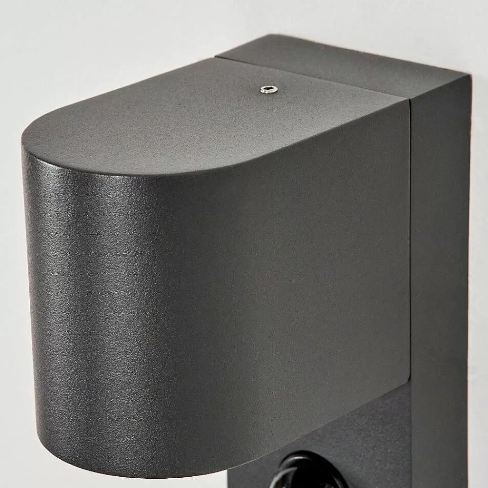 hofstein Applique Murale D'Exterieur Kingstown Anthracite, Transparent, 1 Lumiere, Detecteur De Mouvement