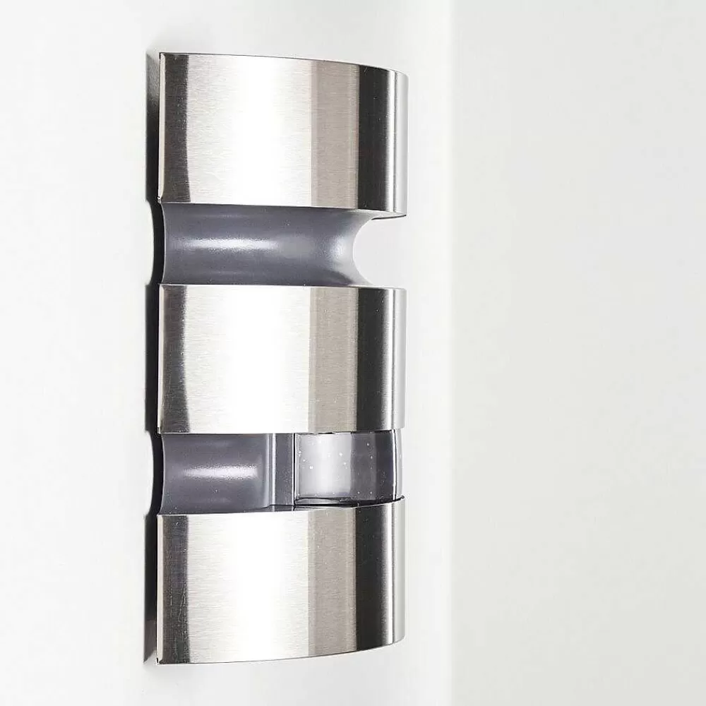 hofstein Applique Murale D'Exterieur Kolding Led Acier Inoxydable, Noir, 1 Lumiere, Detecteur De Mouvement