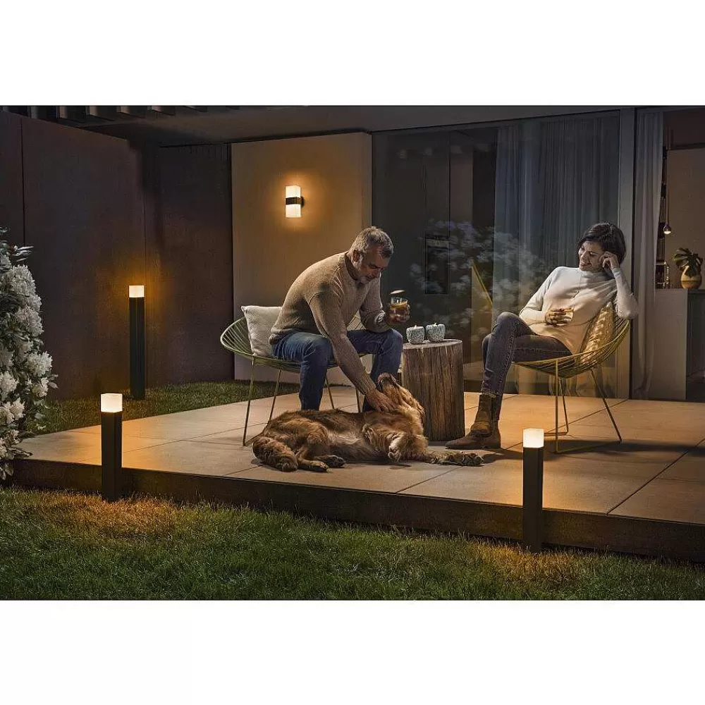 Luminaires Ledvance Applique Murale D'Exterieur Ledvance Cube Gris, 1 Lumiere, Changeur De Couleurs