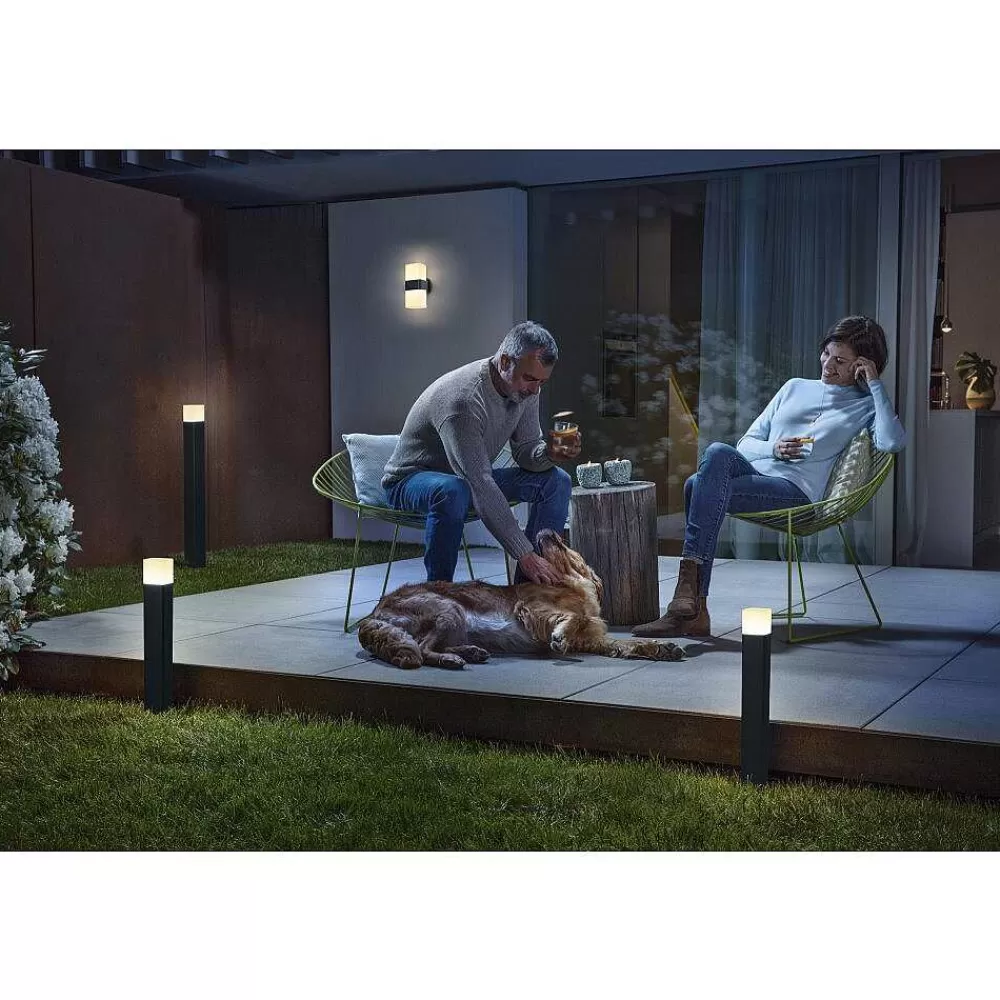 Luminaires Ledvance Applique Murale D'Exterieur Ledvance Cube Gris, 1 Lumiere, Changeur De Couleurs