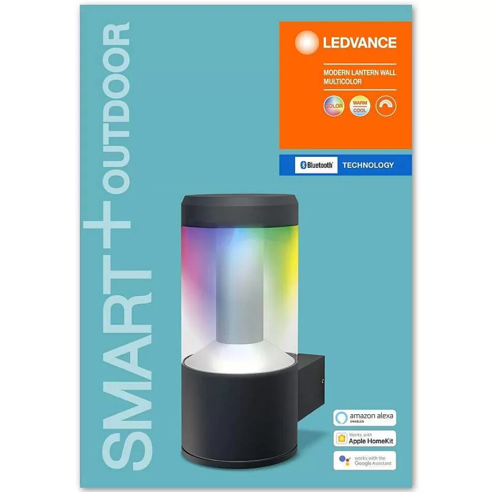 Luminaires Ledvance Applique Murale D'Exterieur Ledvance Smart+ Gris, 1 Lumiere, Changeur De Couleurs