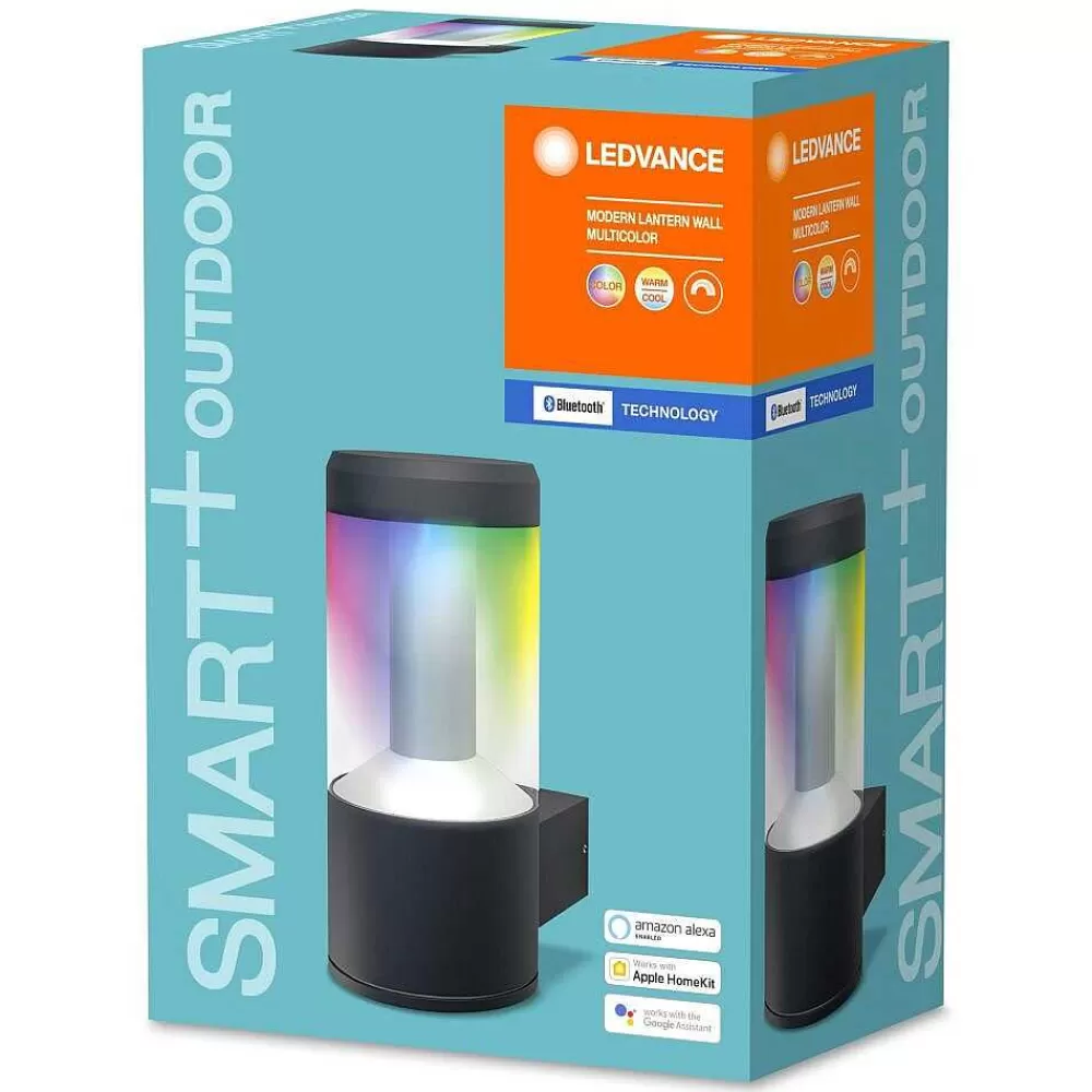 Luminaires Ledvance Applique Murale D'Exterieur Ledvance Smart+ Gris, 1 Lumiere, Changeur De Couleurs