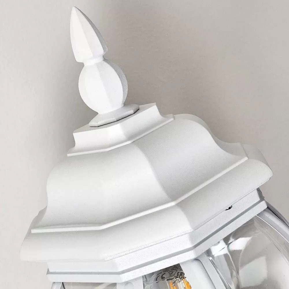 hofstein Applique Murale D'Exterieur Lentua Blanc, 1 Lumiere, Detecteur De Mouvement