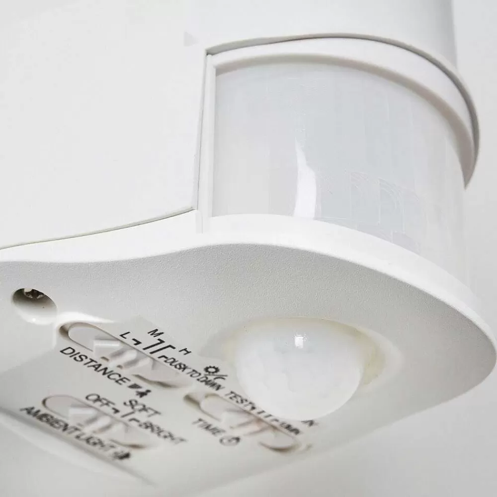 hofstein Applique Murale D'Exterieur Loit Led Blanc, 1 Lumiere, Detecteur De Mouvement