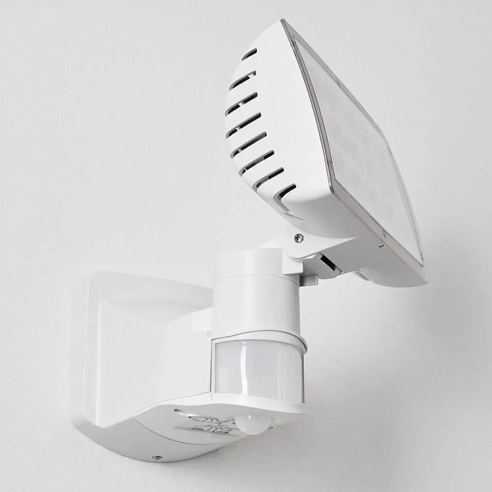 hofstein Applique Murale D'Exterieur Loit Led Blanc, 1 Lumiere, Detecteur De Mouvement