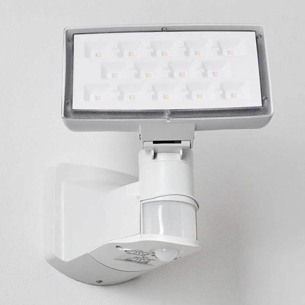 hofstein Applique Murale D'Exterieur Loit Led Blanc, 1 Lumiere, Detecteur De Mouvement