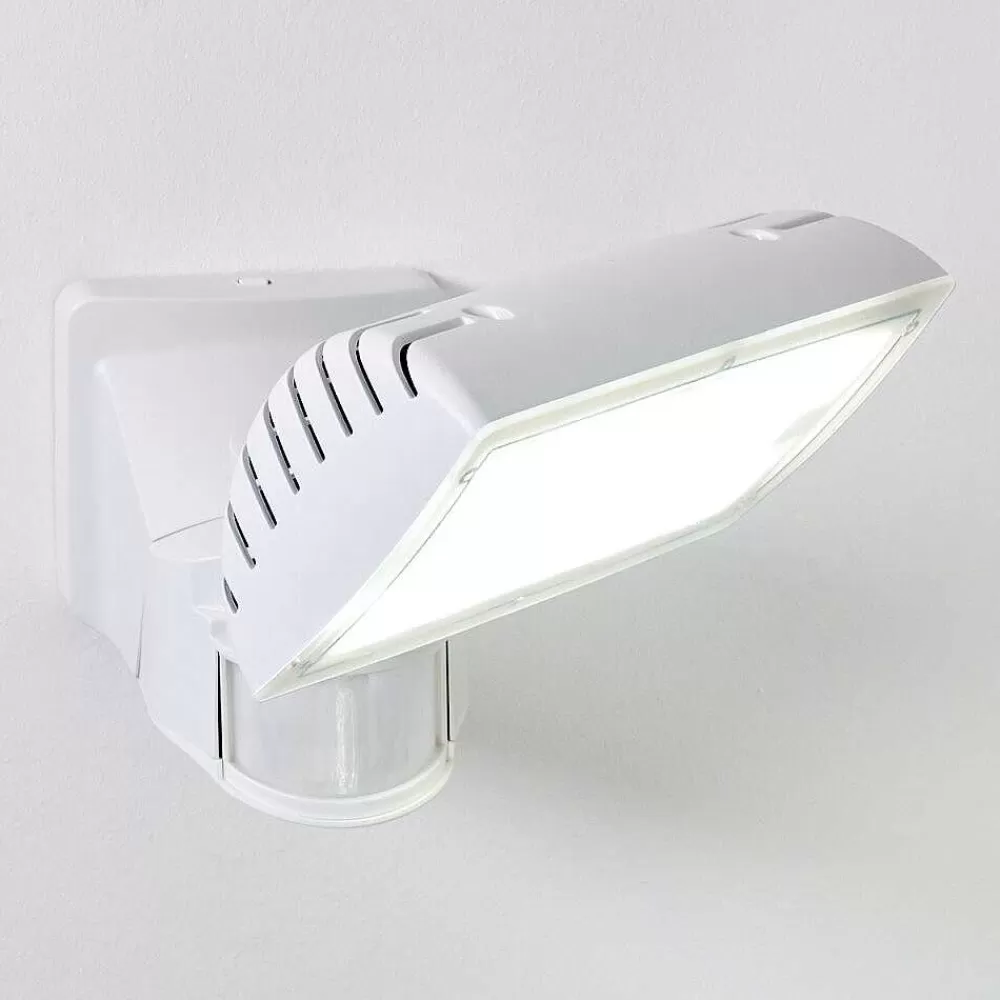 hofstein Applique Murale D'Exterieur Loit Led Blanc, 1 Lumiere, Detecteur De Mouvement