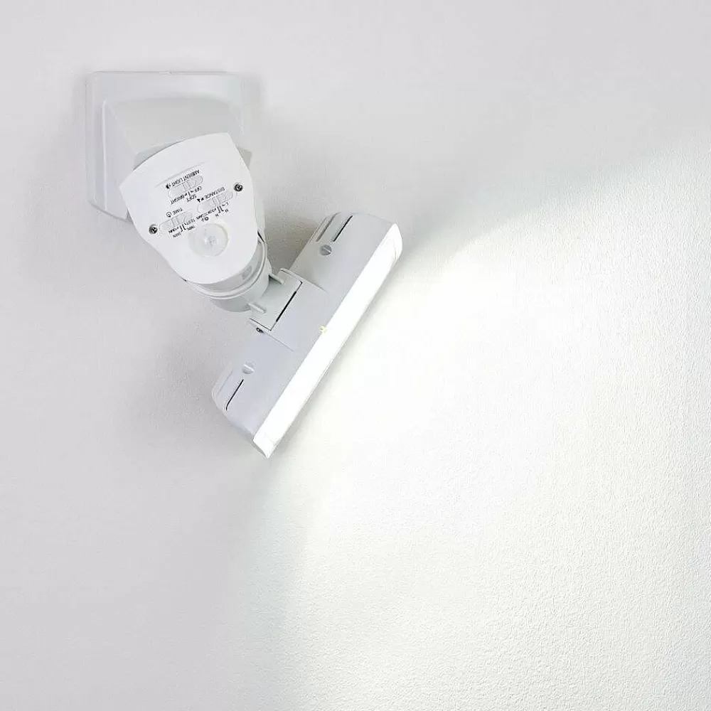 hofstein Applique Murale D'Exterieur Loit Led Blanc, 1 Lumiere, Detecteur De Mouvement
