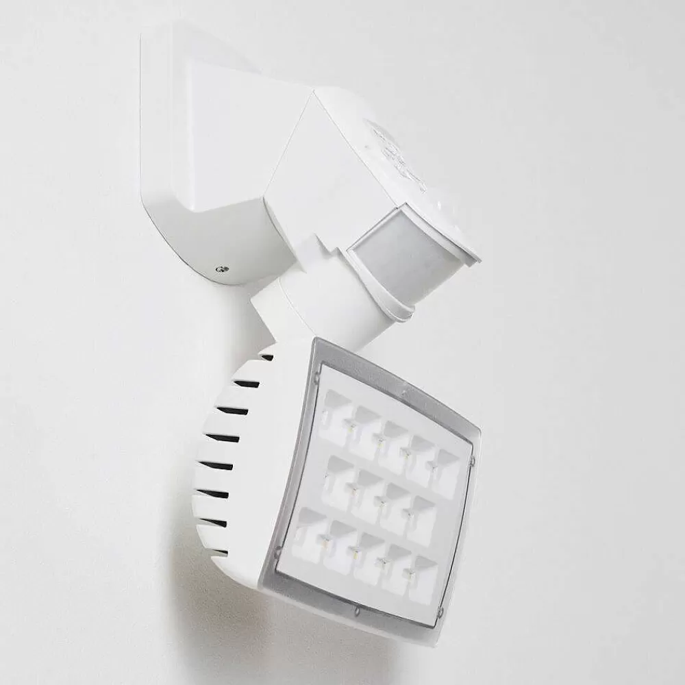 hofstein Applique Murale D'Exterieur Loit Led Blanc, 1 Lumiere, Detecteur De Mouvement