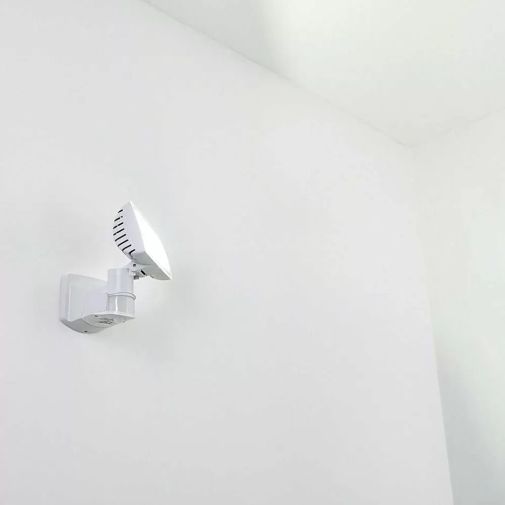 hofstein Applique Murale D'Exterieur Loit Led Blanc, 1 Lumiere, Detecteur De Mouvement