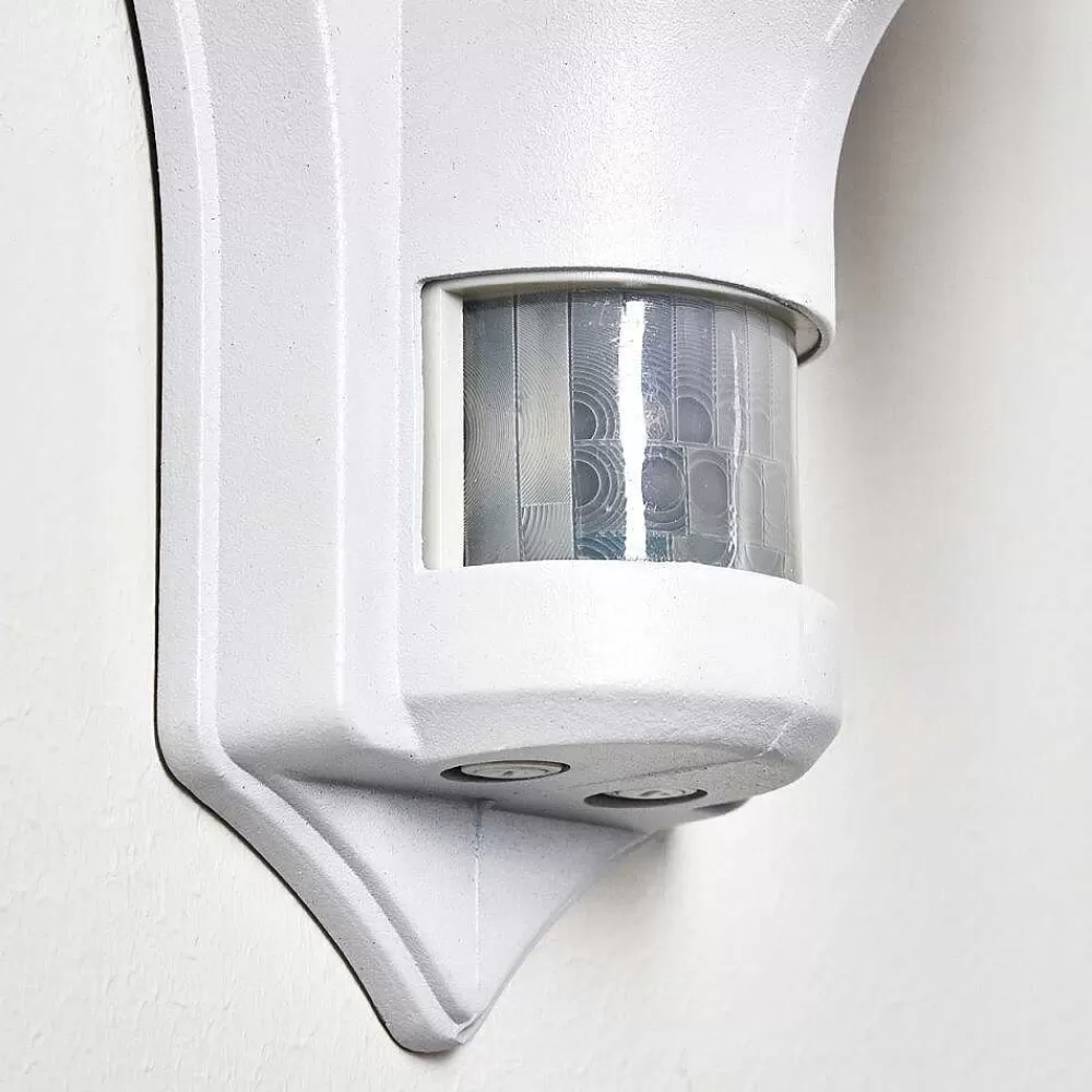 hofstein Applique Murale D'Exterieur Loria Blanc, 1 Lumiere, Detecteur De Mouvement