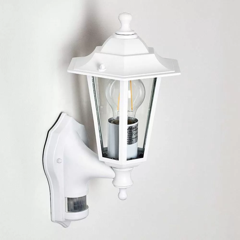 hofstein Applique Murale D'Exterieur Loria Blanc, 1 Lumiere, Detecteur De Mouvement