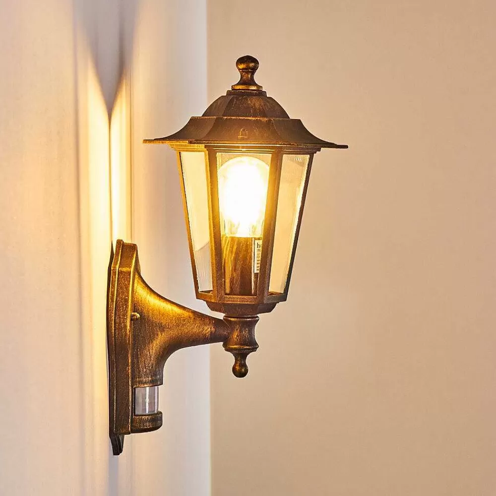hofstein Applique Murale D'Exterieur Loria Brun Dore, 1 Lumiere