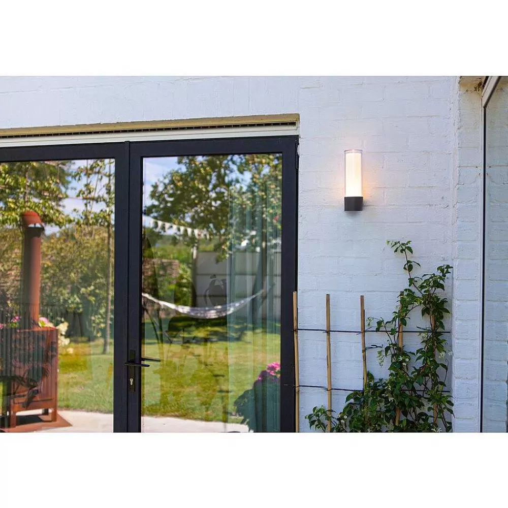 Luminaires Lutec Applique Murale D'Exterieur Lutec Dropa Led Anthracite, 1 Lumiere, Changeur De Couleurs