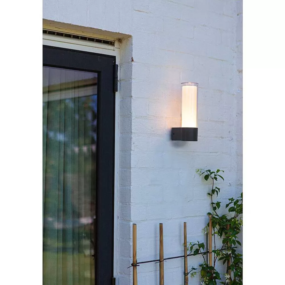 Luminaires Lutec Applique Murale D'Exterieur Lutec Dropa Led Anthracite, 1 Lumiere, Changeur De Couleurs