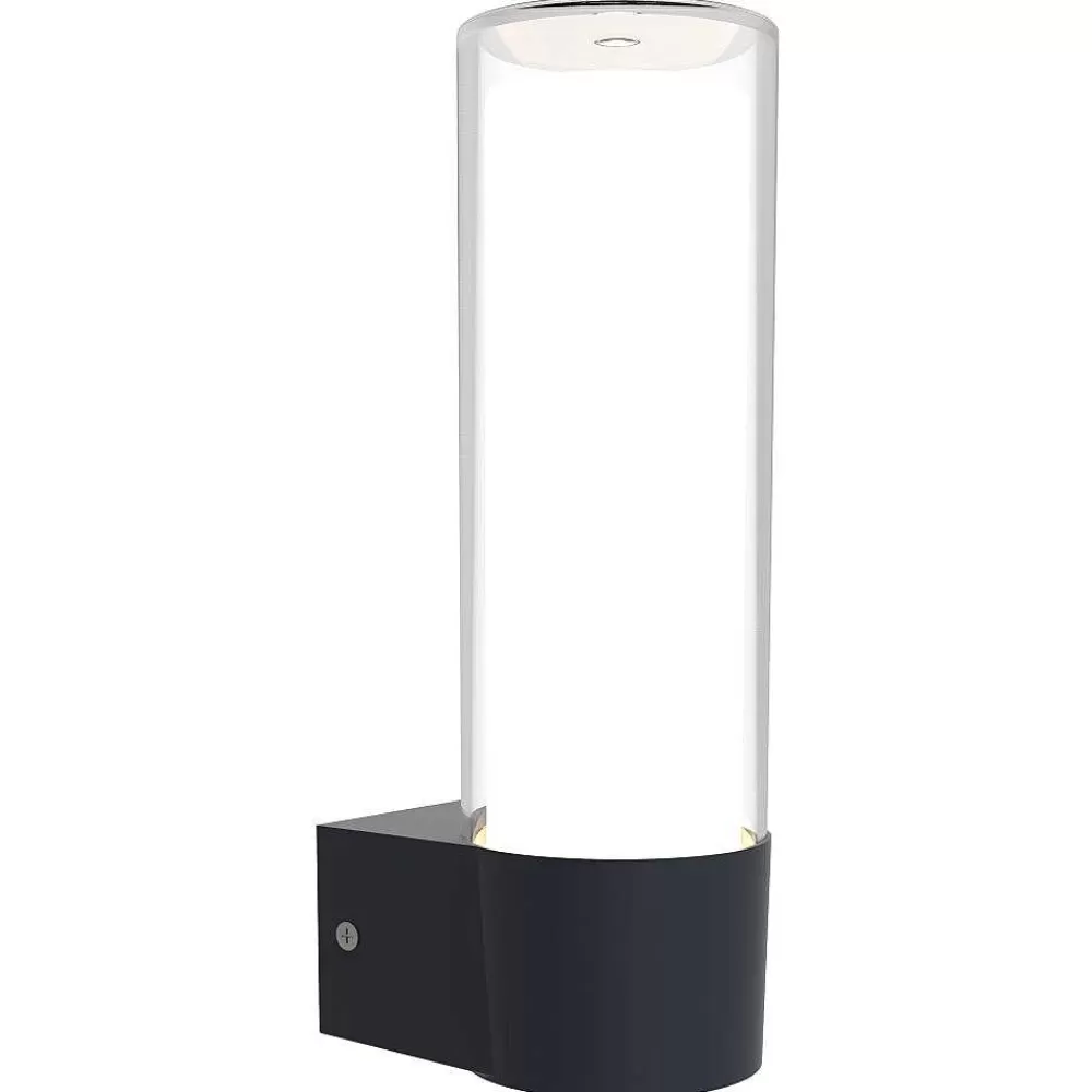 Luminaires Lutec Applique Murale D'Exterieur Lutec Dropa Led Anthracite, 1 Lumiere, Changeur De Couleurs