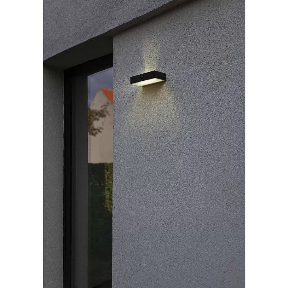 Luminaires Lutec Applique Murale D'Exterieur Lutec Fadi Led Noir, 1 Lumiere, Detecteur De Mouvement