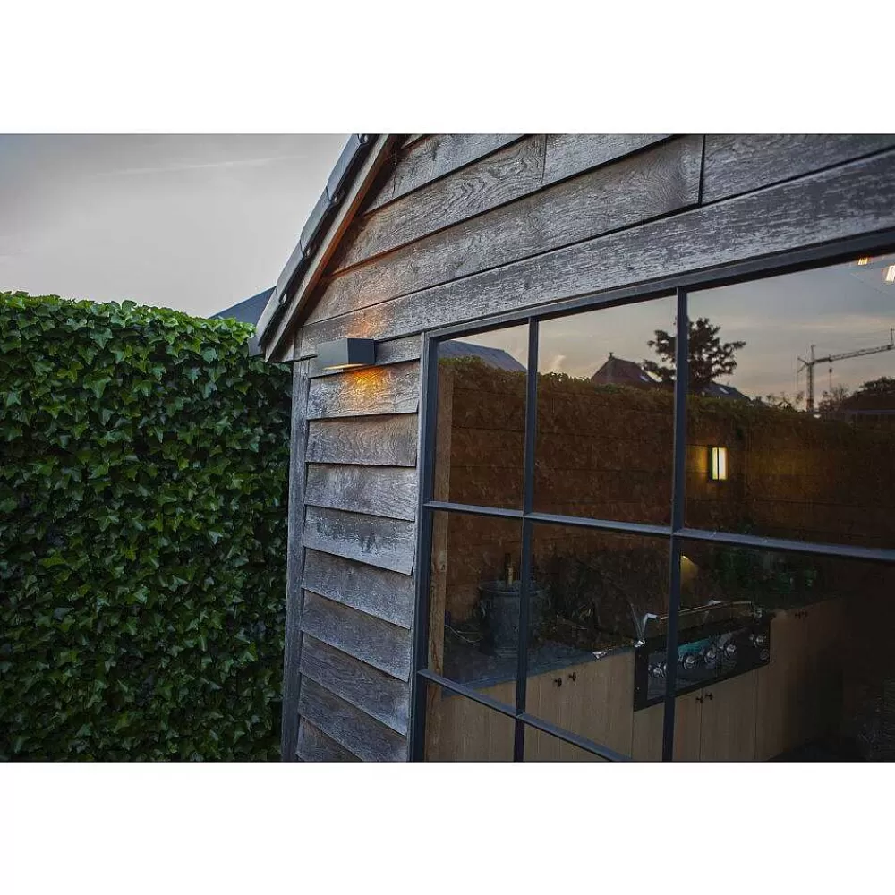 Luminaires Lutec Applique Murale D'Exterieur Lutec Gemini Led Anthracite, 2 Lumieres, Changeur De Couleurs