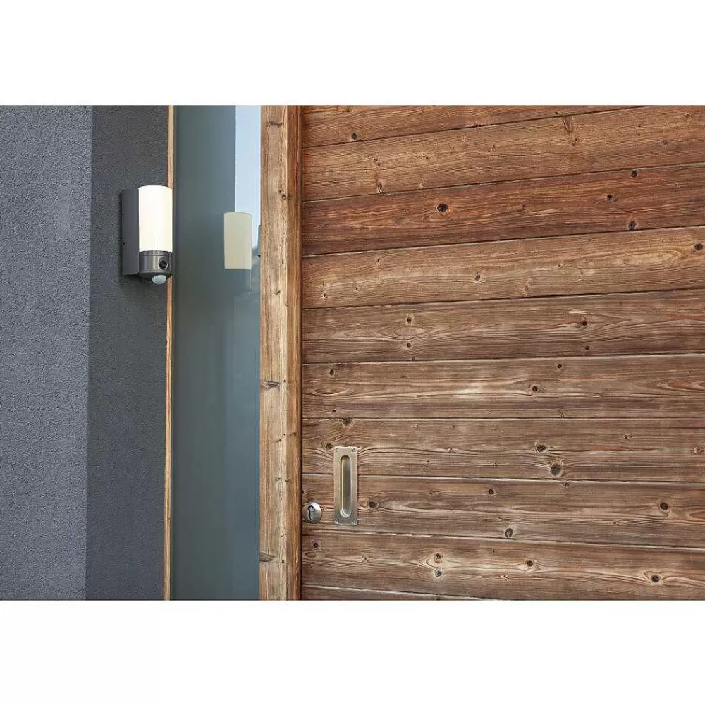 Luminaires Lutec Applique Murale D'Exterieur Lutec Pollux Led Anthracite, 1 Lumiere, Detecteur De Mouvement